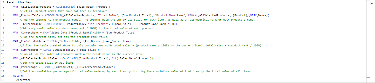 Modified Pareto DAX with tiebreaker